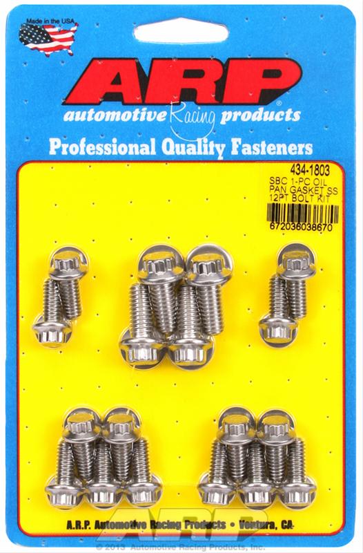 ARP ARP SB Chevy 1-pc SS 12pt oil pan gasket bolt kit (434-1803) SR