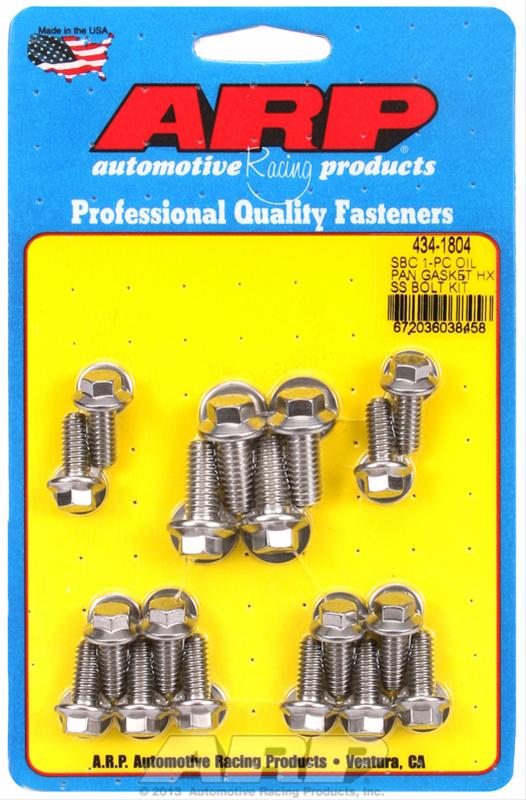 ARP ARP SB Chevy 1-pc SS hex oil pan gasket bolt kit (434-1804) SR