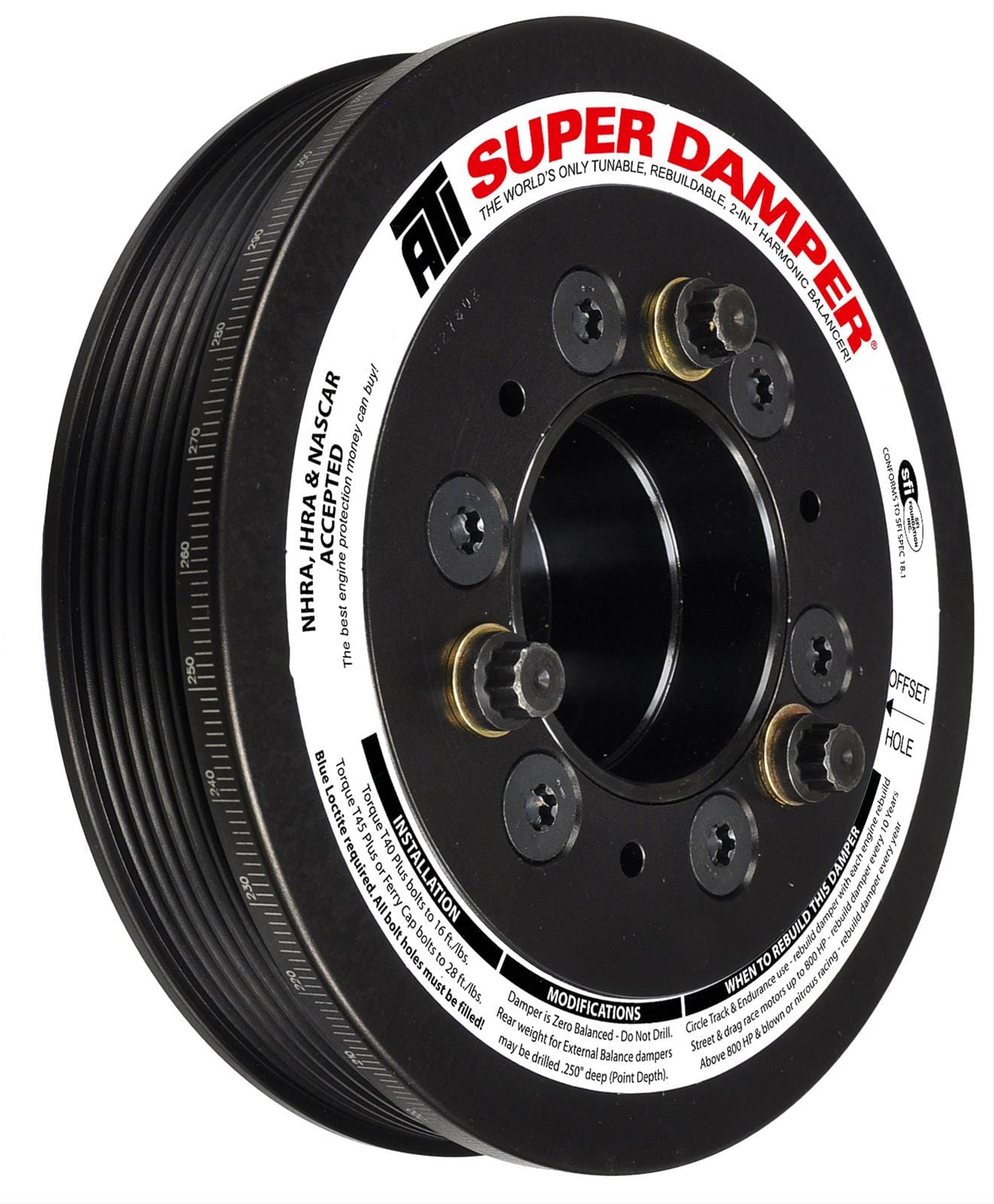 ATI Performance Products ATI Super Damper Serpentine Series Harmonic Balancers ATI918855 SR