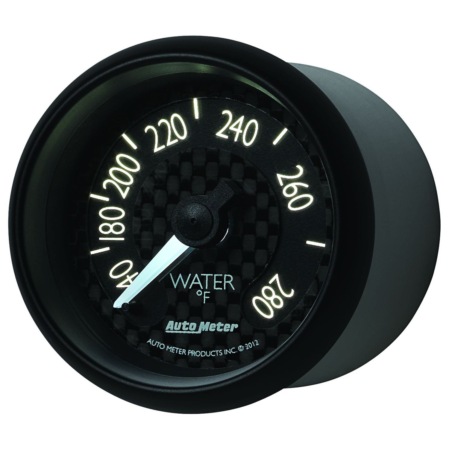 AUTOMETER 2-1/16", Black carbon Fiber Dial, Full Sweep Mechanical, 140-280°F Auto Meter GT Series Water Temperature Gauge AU8031 SR