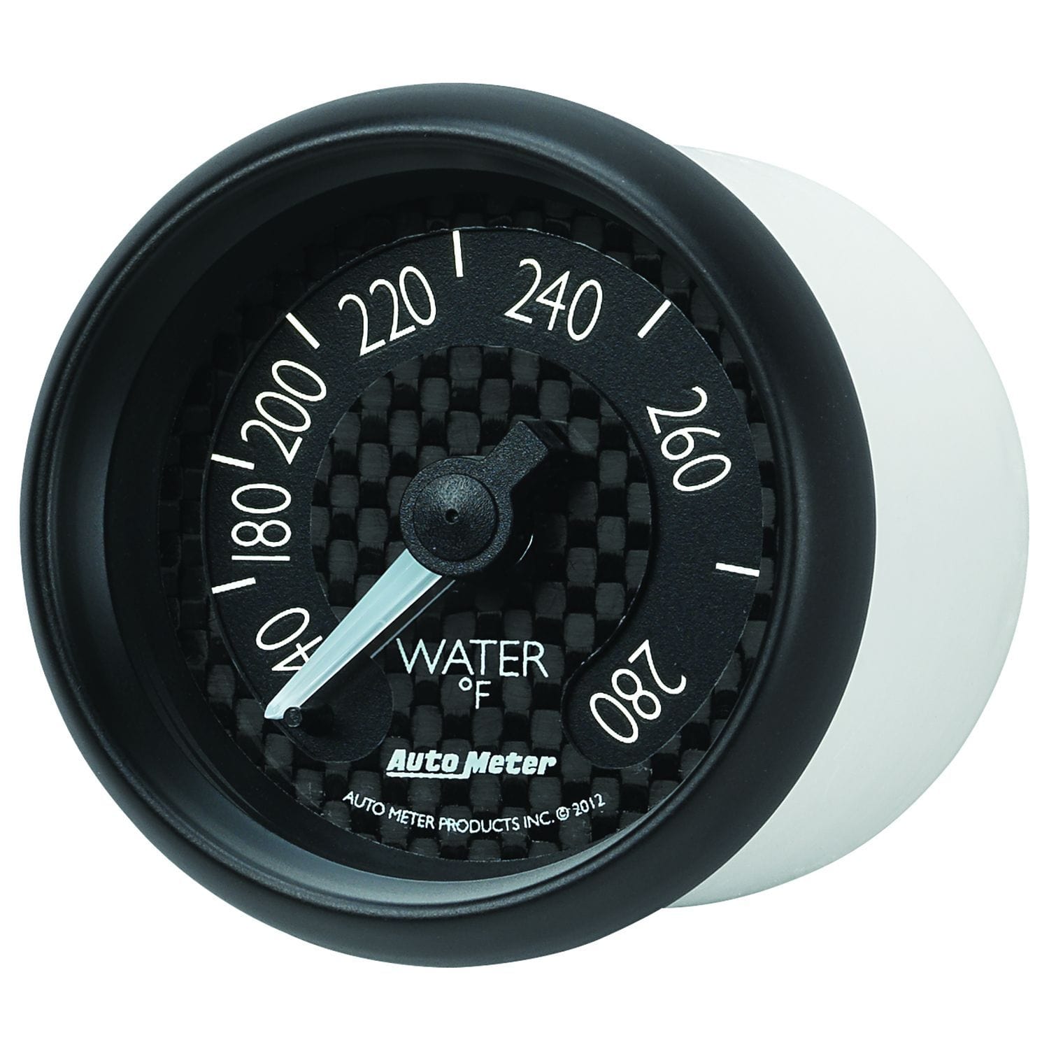AUTOMETER 2-1/16", Black carbon Fiber Dial, Full Sweep Mechanical, 140-280°F Auto Meter GT Series Water Temperature Gauge AU8031 SR