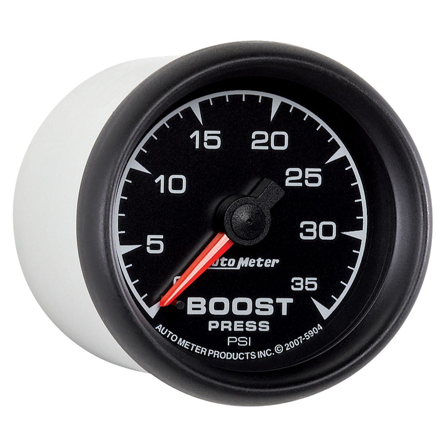 AUTOMETER 2-1/16", Full Sweep, 0-35 psi Auto Meter ES Series Boost Gauge AU5904 SR