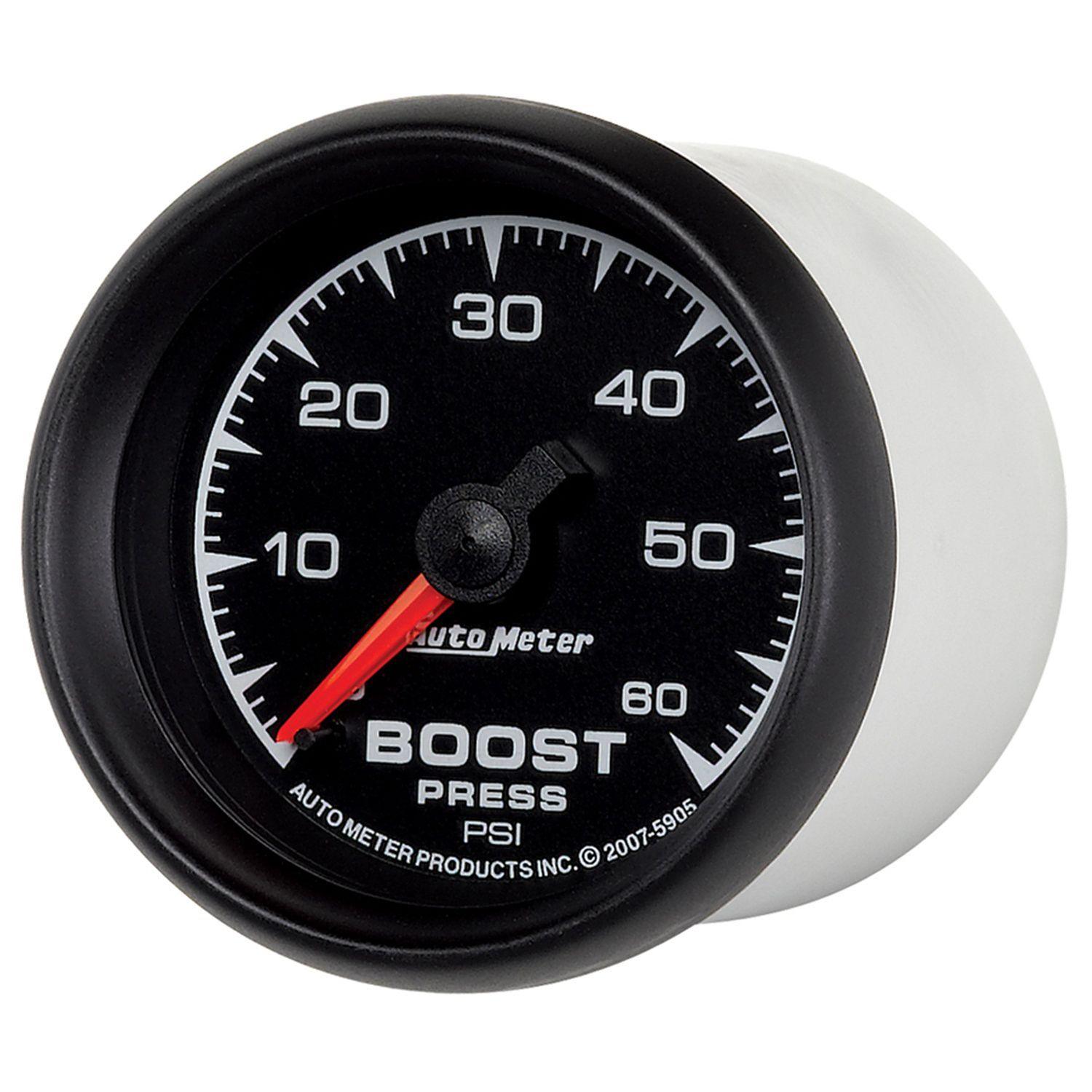 AUTOMETER 2-1/16", Full Sweep, 0-60 psi Auto Meter ES Series Boost Gauge AU5905 SR