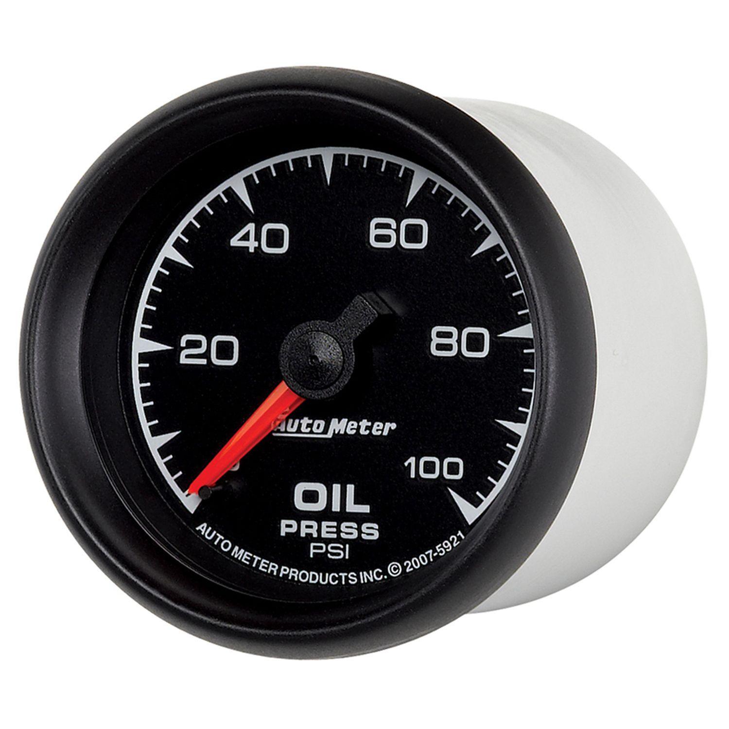 AUTOMETER 2-1/16", Full Sweep Mechanical, 0-100 psi Auto Meter ES Series Oil Pressure Gauge AU5921 SR