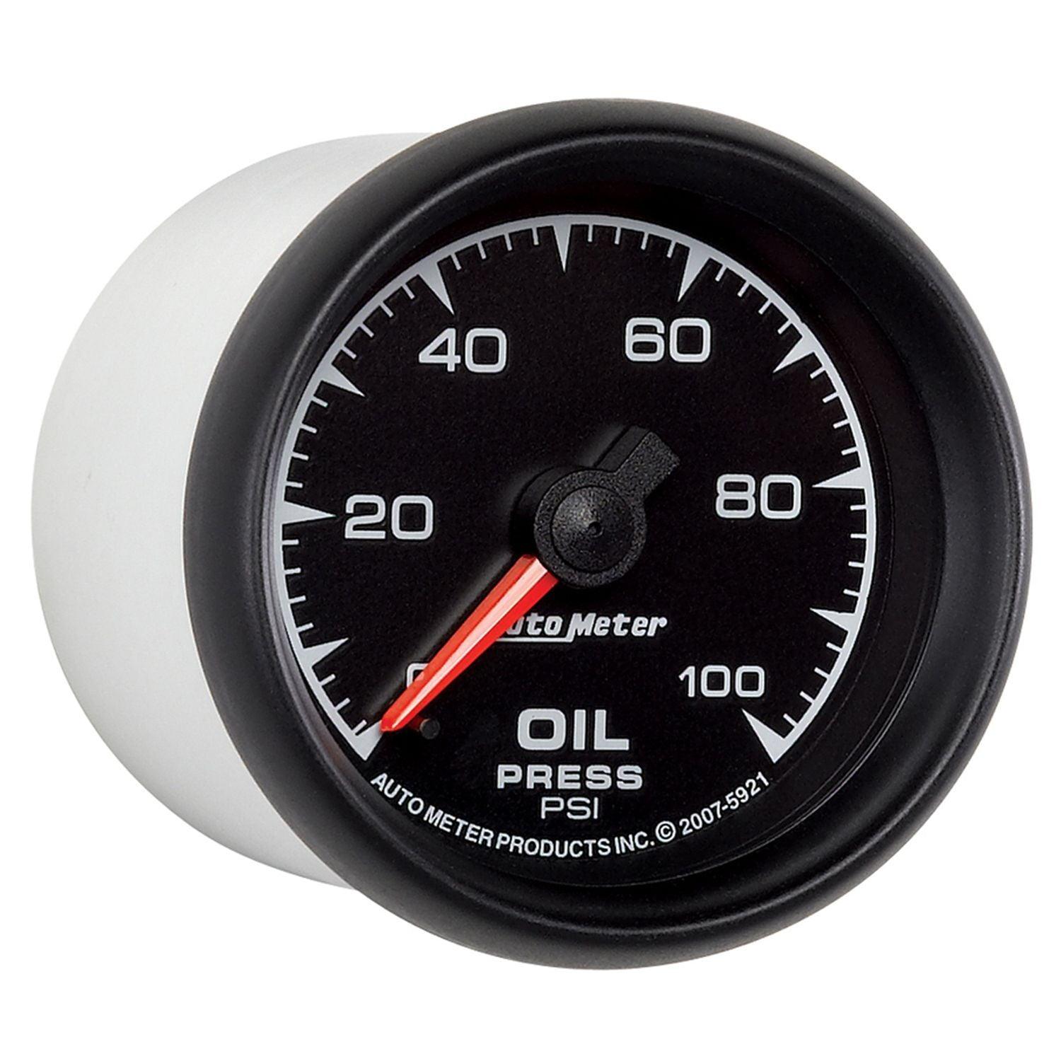 AUTOMETER 2-1/16", Full Sweep Mechanical, 0-100 psi Auto Meter ES Series Oil Pressure Gauge AU5921 SR