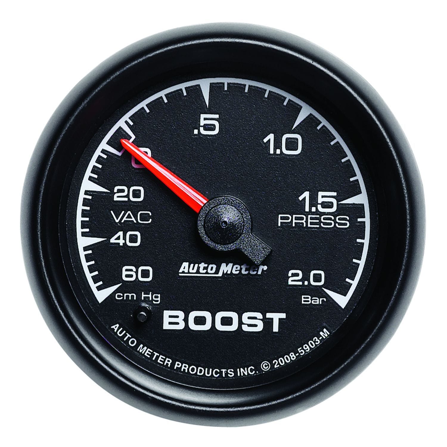 AUTOMETER 2-1/16", Full Sweep, Mechanical, 30 In Hg./30 PSI Auto Meter ES Series Boost/Vacuum Gauge AU5903 SR