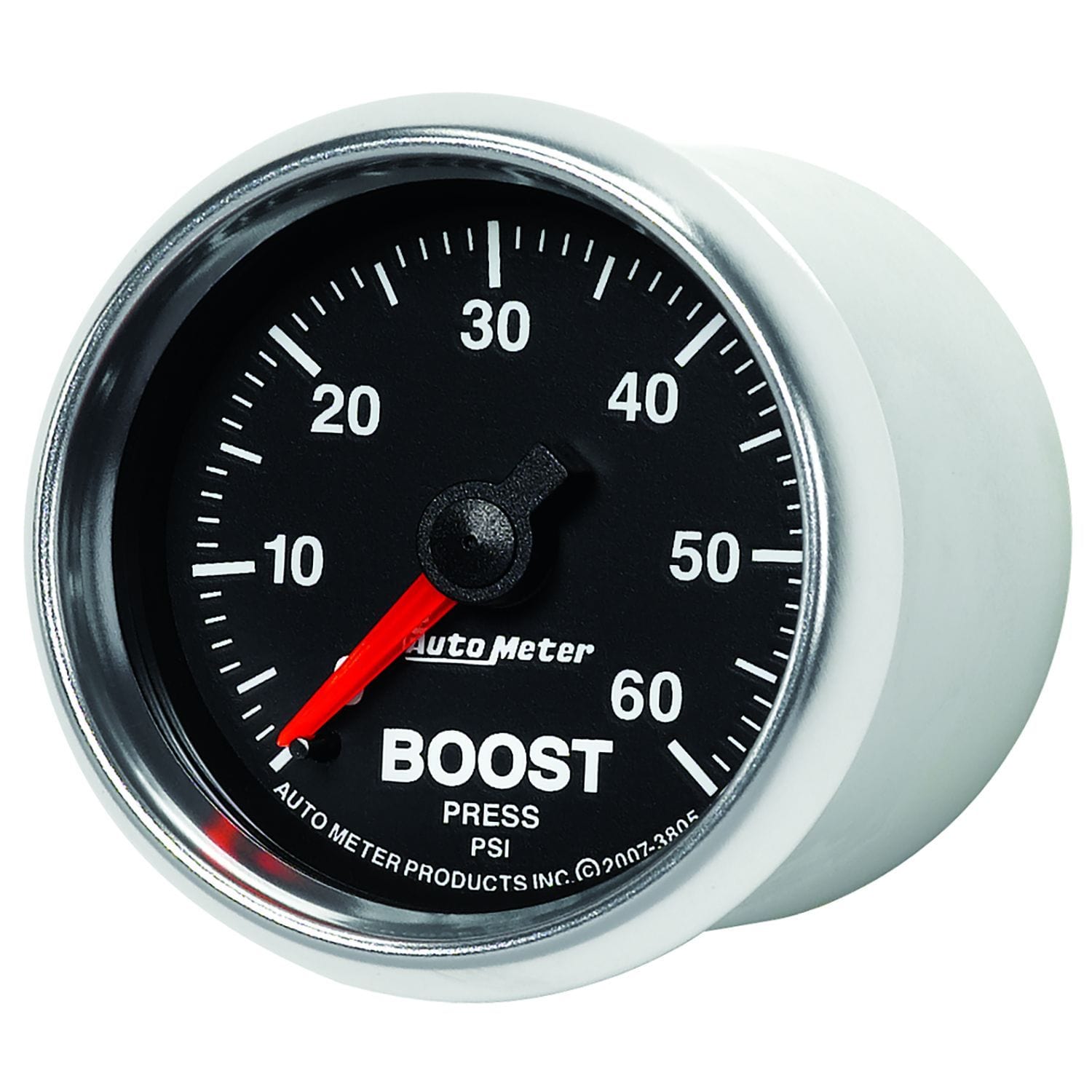 AUTOMETER 2-1/16", In-Dash, Full Sweep Mechanical, 0-60 psi Auto Meter GS Series Boost Gauge AU3805 SR