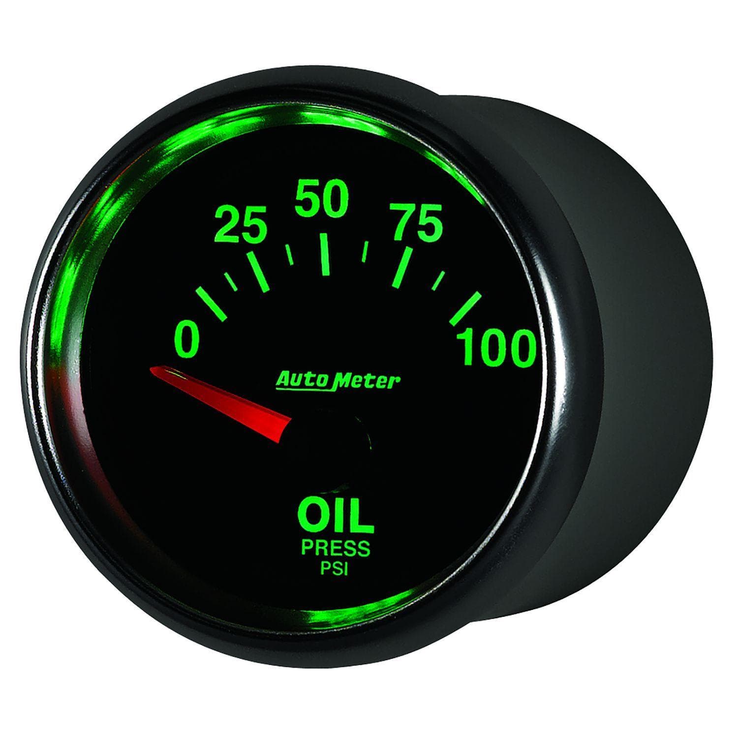 AUTOMETER 2-1/16", In-Dash, Short Sweep Electric, 0 - 100 psi. Auto Meter GS Series Oil Pressure Gauge AU3827 SR