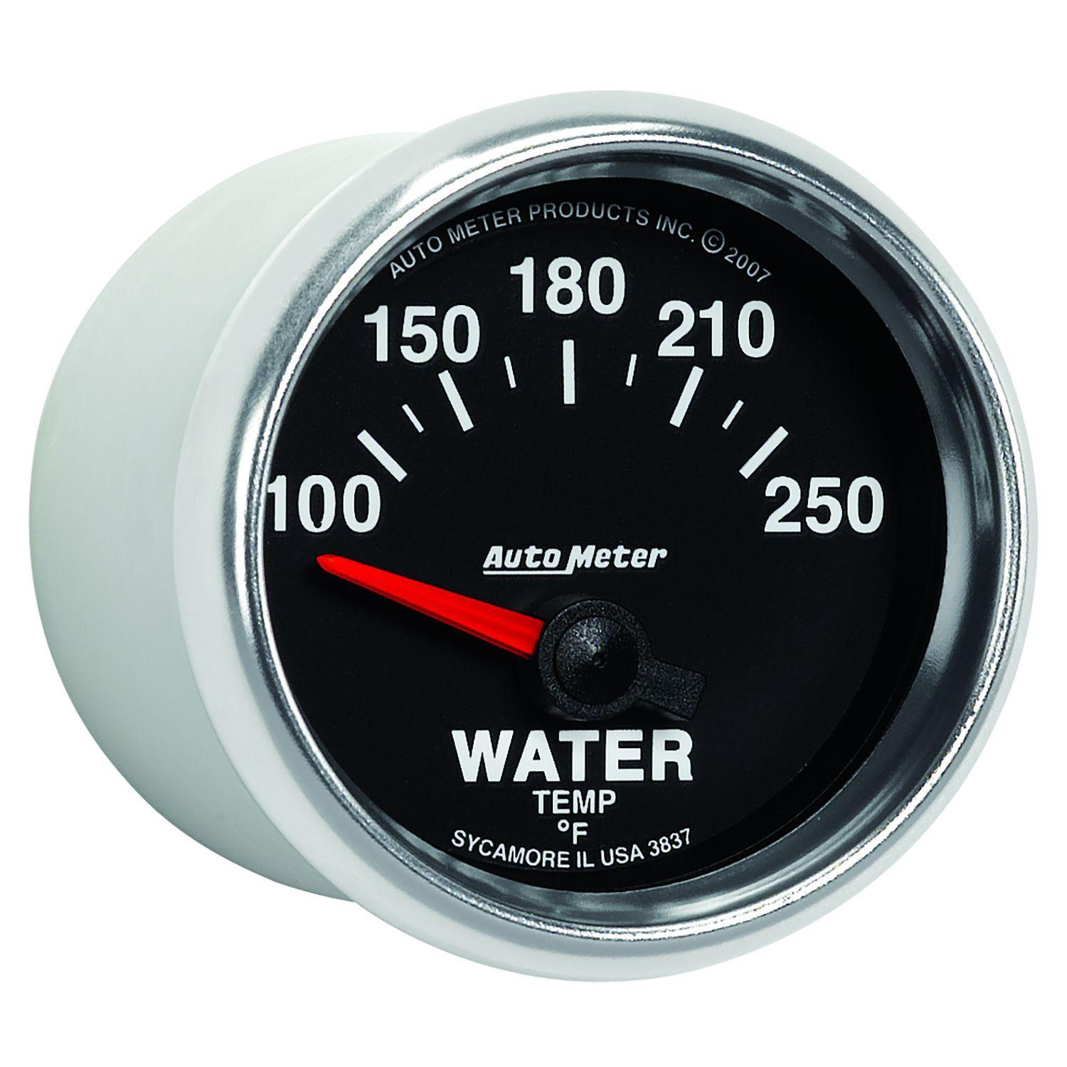 AUTOMETER 2-1/16", In-Dash, Short Sweep Electric, 100-250°F Auto Meter GS Series Water Temperature Gauge AU3837 SR