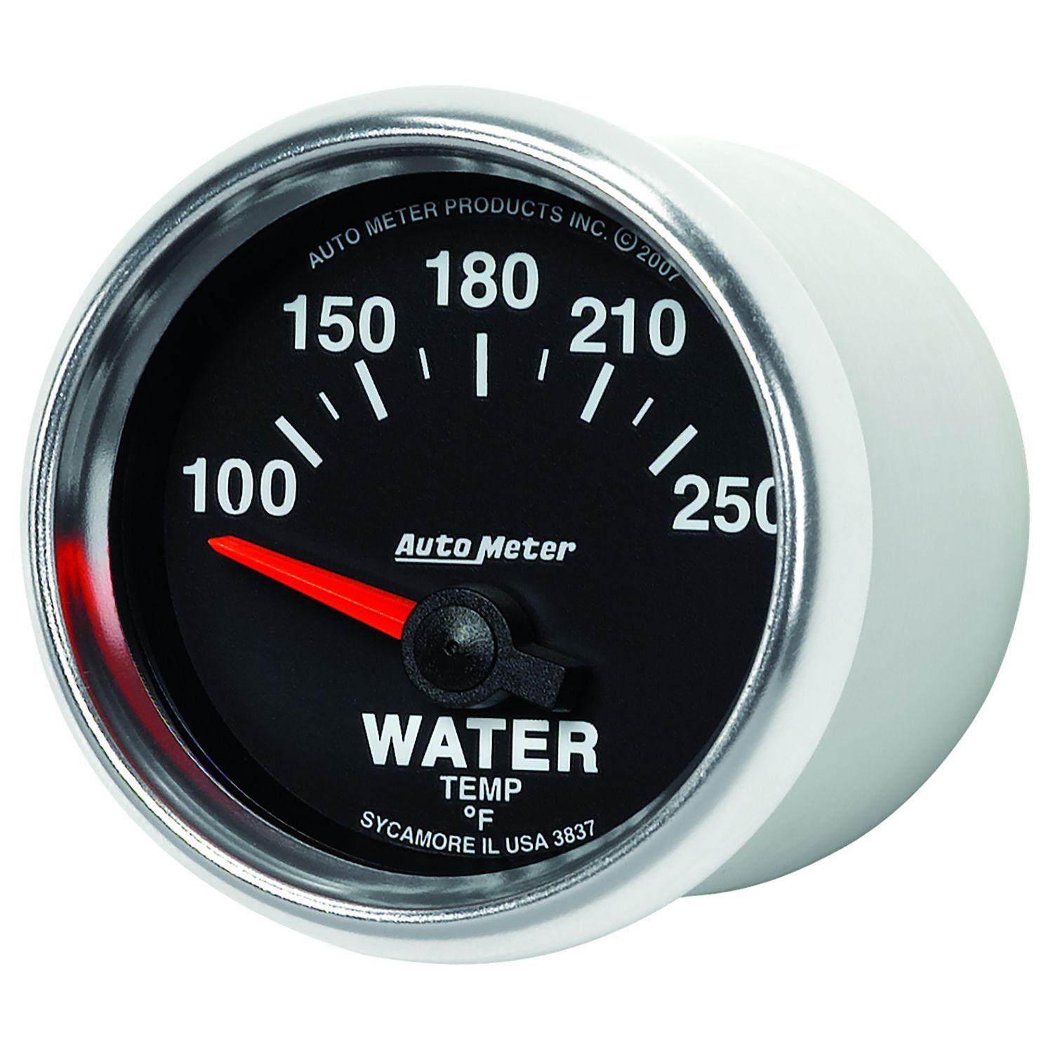 AUTOMETER 2-1/16", In-Dash, Short Sweep Electric, 100-250°F Auto Meter GS Series Water Temperature Gauge AU3837 SR