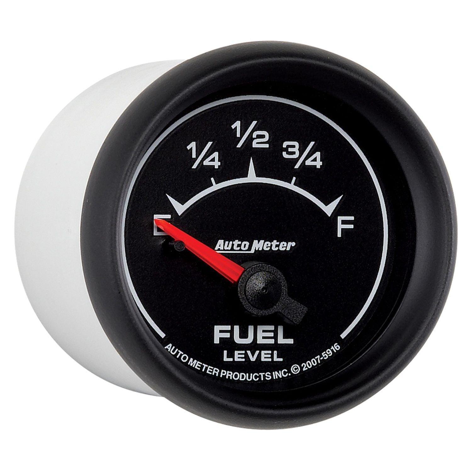 AUTOMETER 2-1/16", Short Sweep Electric, 240 ohms Empty - 33 ohms Full Auto Meter ES Series Fuel Level Gauge AU5916 SR