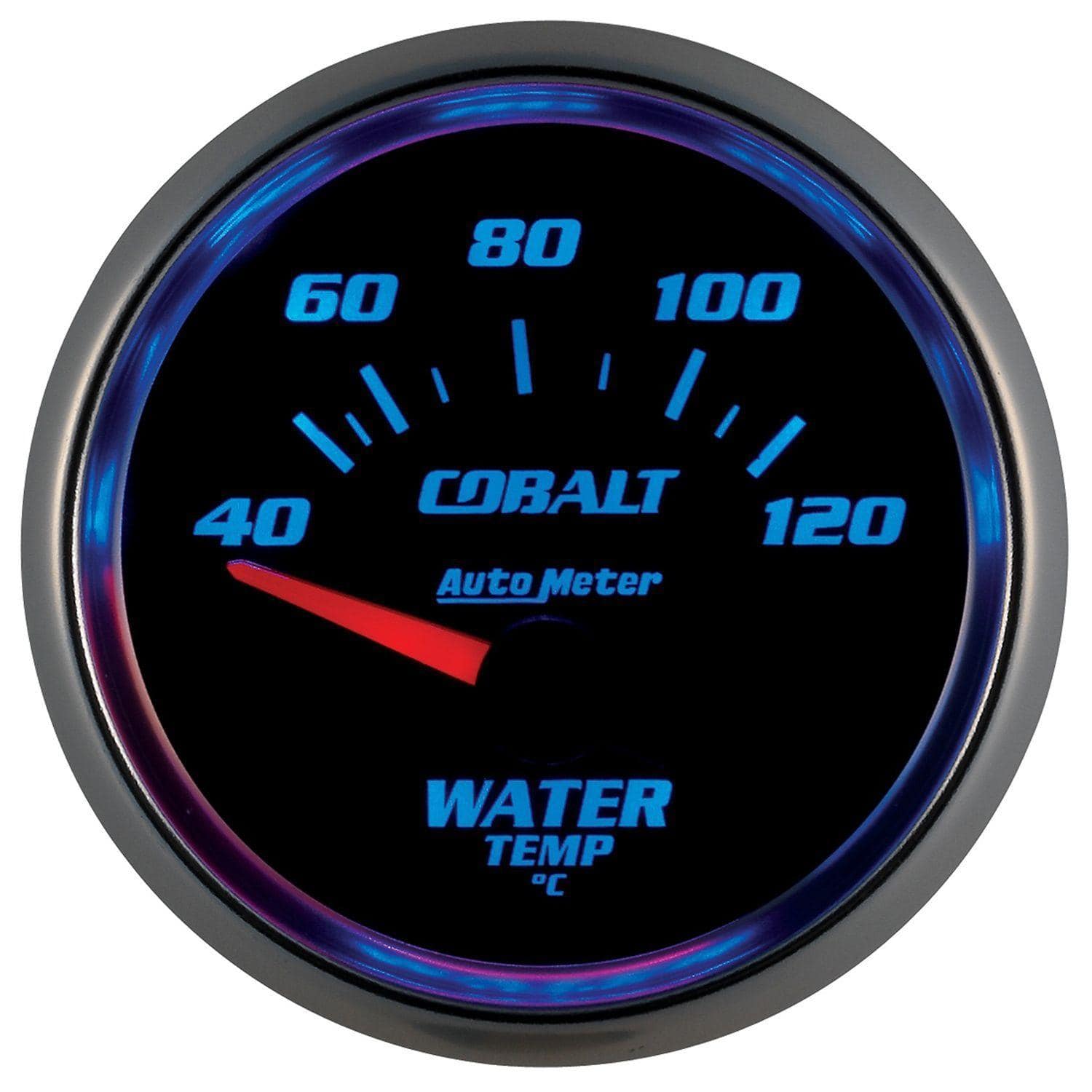 AUTOMETER 2-1/16", Short Sweep Electric, 40-120°C Auto Meter Cobalt Series Water Temperature Gauge AU6137-M SR