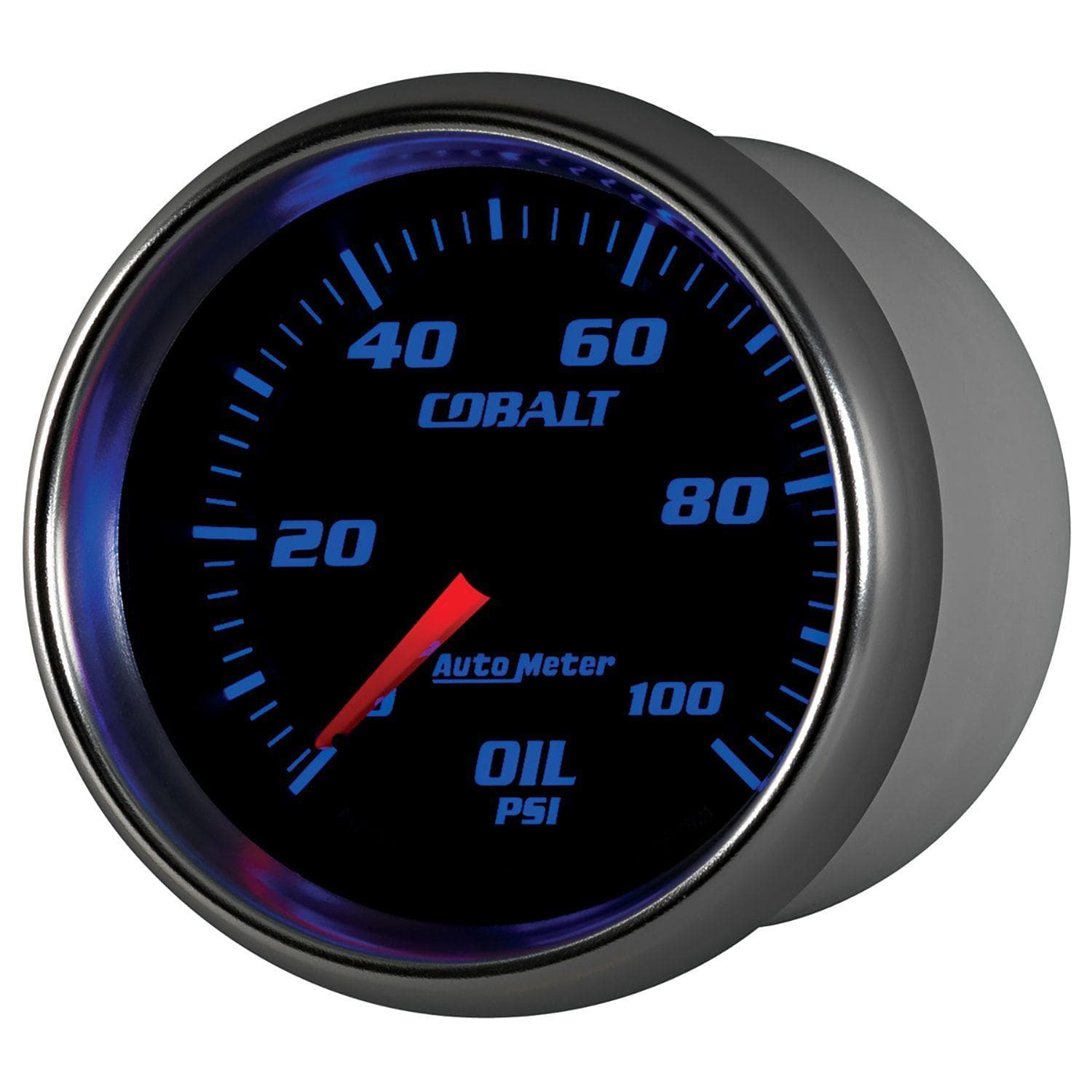 AUTOMETER 2-5/8", Full Sweep Mechanical, 0-100 psi Auto Meter Cobalt Series Oil Pressure Gauge AU7921 SR