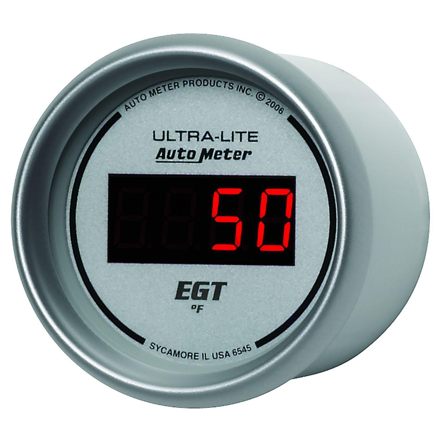 AUTOMETER Digital, In-dash, 2-1/16", 0 - 2000°F Auto Meter Ultra-Lite Digital Series Pyrometer Gauge AU6545 SR