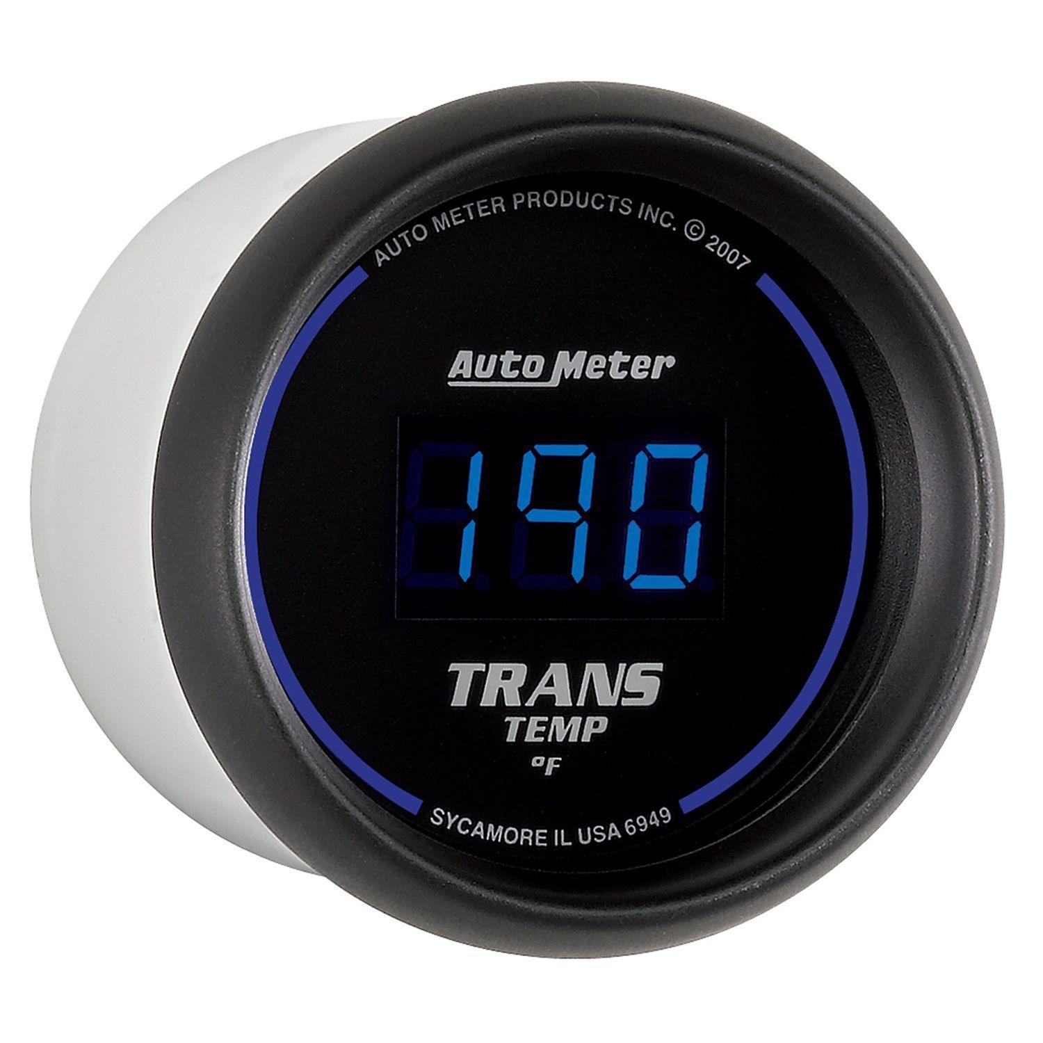 AUTOMETER Digital, In-dash, 2-1/16", 0-300°F Auto Meter Cobalt Digital Series Transmission Temperature Gauge AU6949 SR