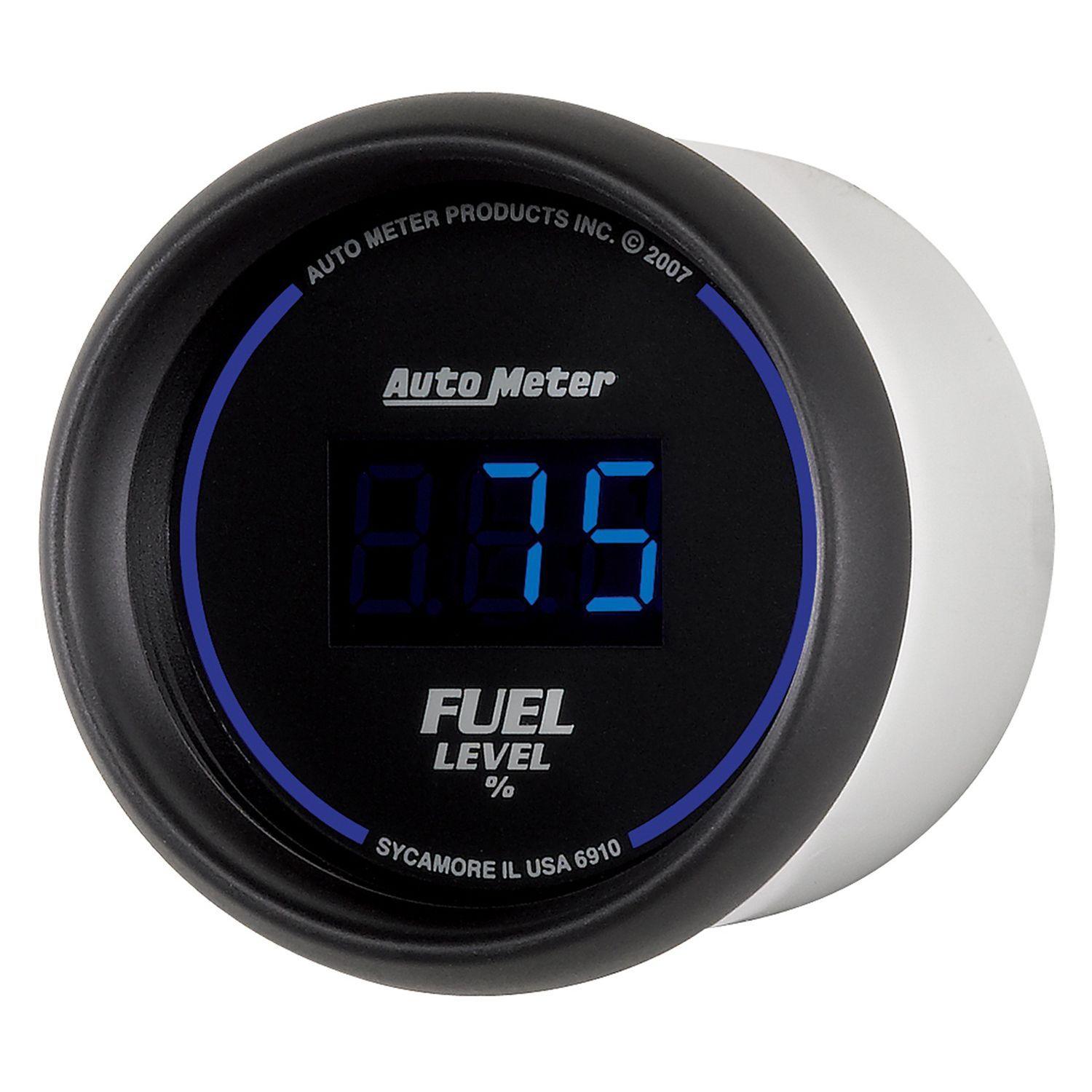 AUTOMETER In-dash, 2-1/16", Programmable, 0-280 ohm, Adjustable Scale w/ 7 pre- Auto Meter Cobalt Digital Series Fuel Level Gauge AU6910 SR