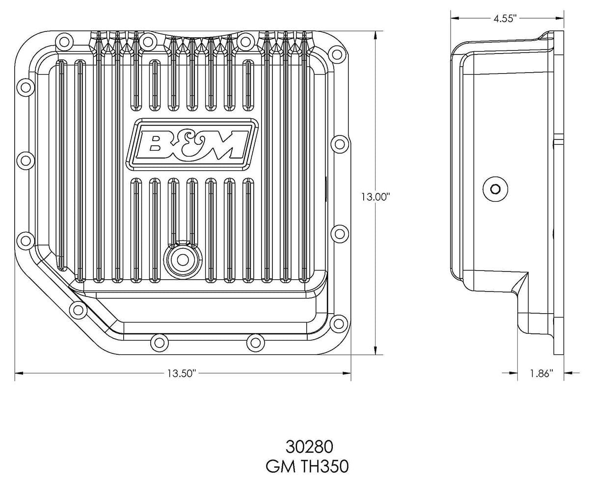 B&M Suit TH-350 & 250, Adds An Additional 2.8 litres B&M Cast Aluminium Deep Pan BM30280 SR