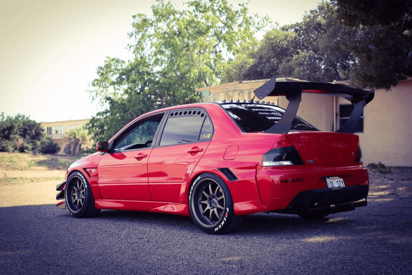 BCL - Big Country Labs Wing Kits Streets / Honeycomb Carbon Fiber / 1850mm EVO VIII and IX Atmosphere Demolisher - Complete Kit SR