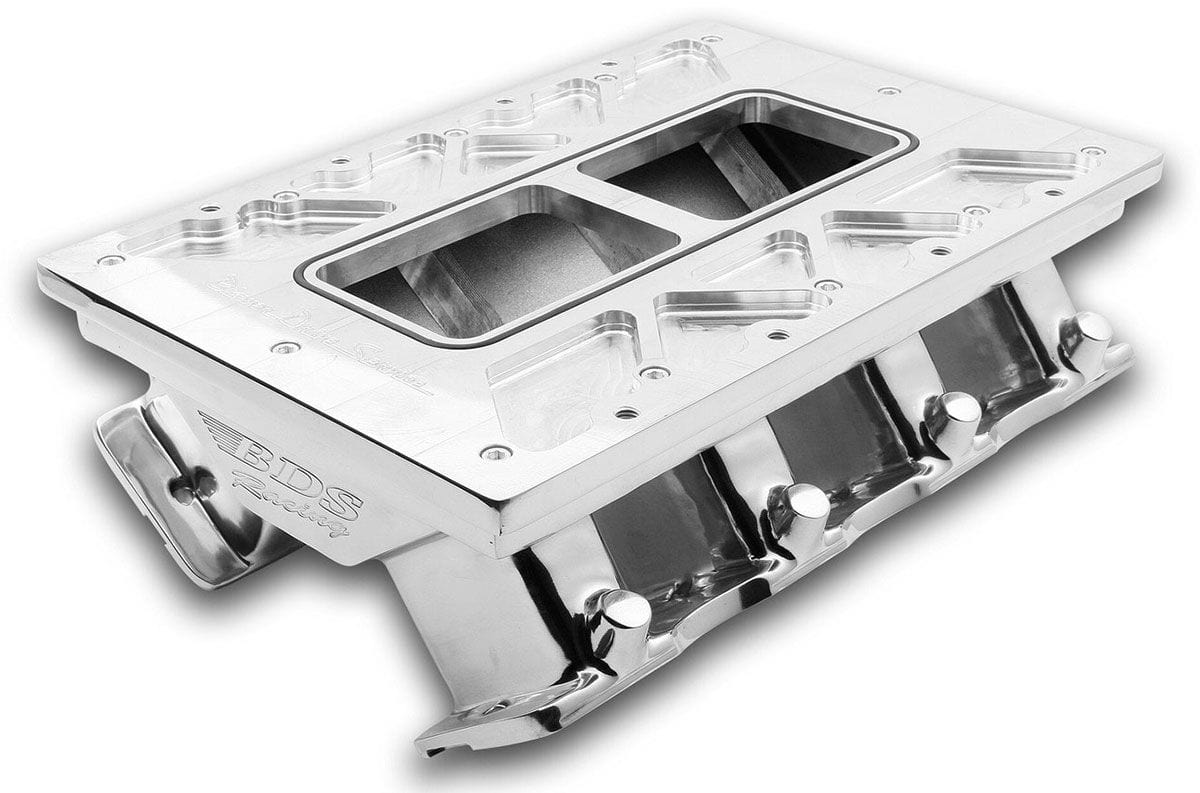 BDS Cathedral Port Suit LS1/LS2/LS6 With 6-71 & 8-71, Black, Cast Bottom Blower Drive Service Blower Manifold BDSBM-3006PLSCB SR