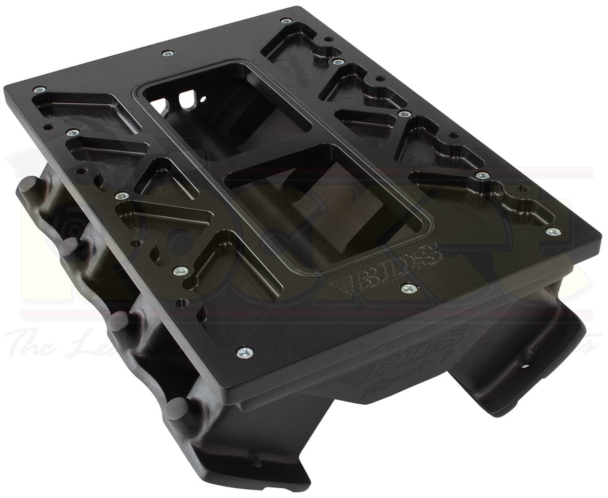 BDS Rectangle Port Suit LS3/LS9/L92 With 6-71 & 8-71, Black, Cast Bottom Blower Drive Service Blower Manifold BDSBM-3006PLSRB SR