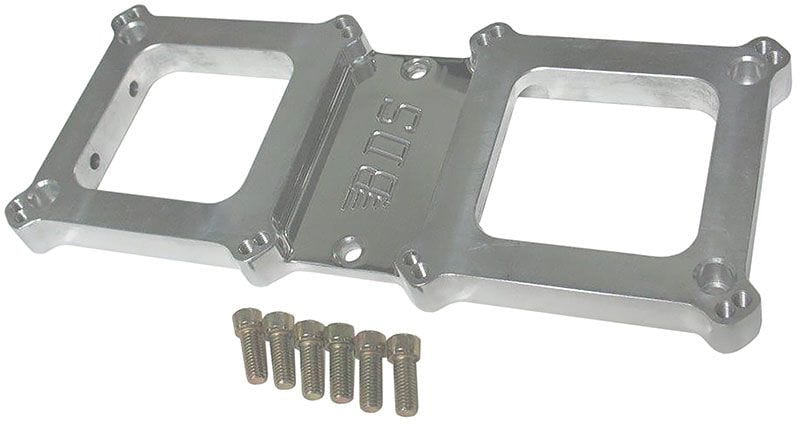 BDS Suit 6-71 & 8-71 With Dual 4BBL Carburettors, Polished Blower Drive Service Billet Carburettor Adapter BDSCA-9025 SR