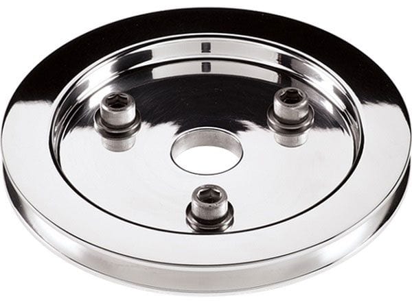 BILLET 1-Groove Suit BB Chev With Short Water Pump Billet Specialties Crankshaft Pulley - Polished BS83120 SR