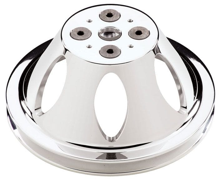 BILLET 1-Groove Suit SB Chev With Short Water Pump Billet Specialties Water Pump Pulley - Polished BS80120 SR