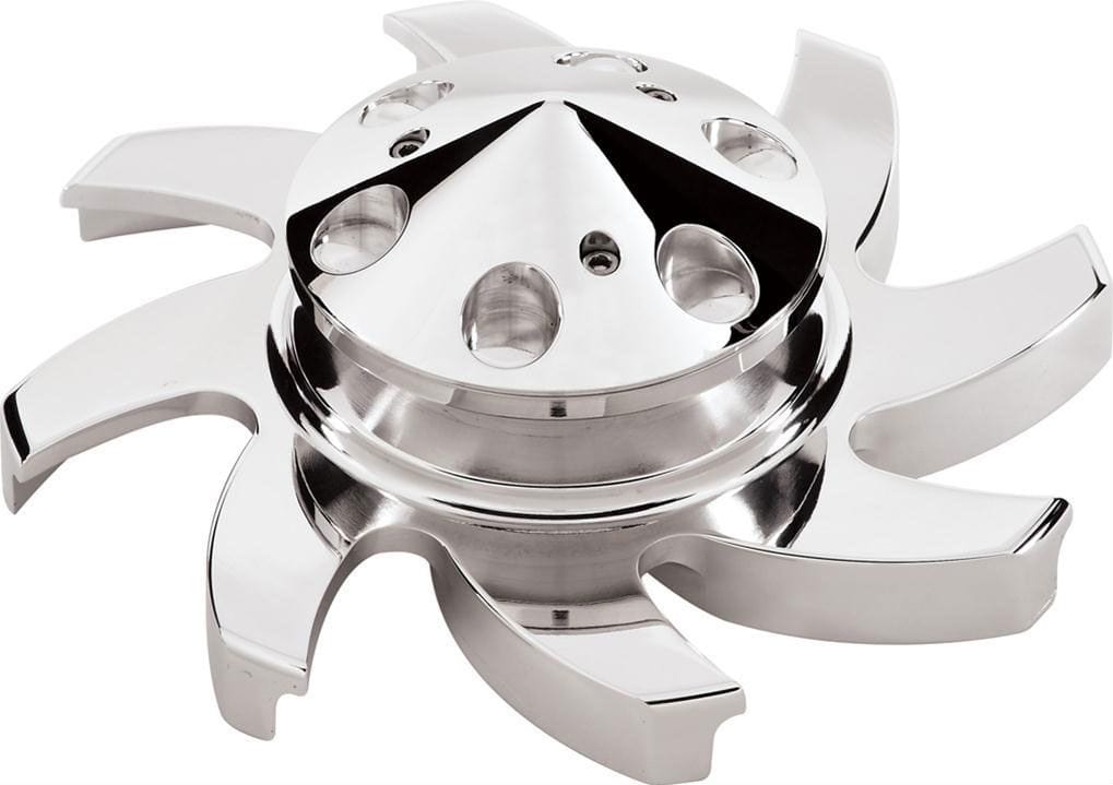 BILLET 2.5" O.D Fits Most GM, Delco & Ford Alternators Billet Specialties Alternator Pulley & Fan - Polished BS85220 SR