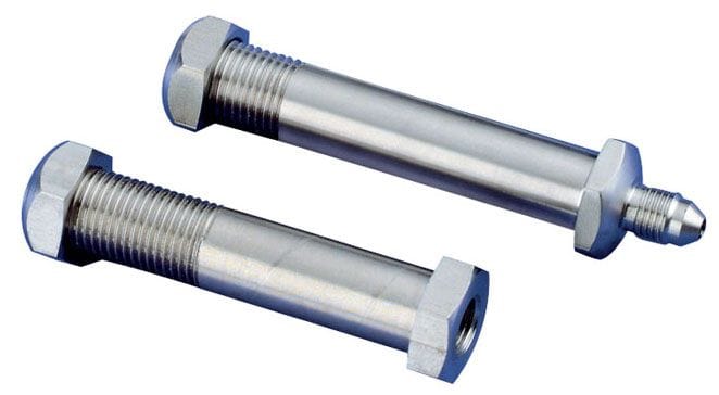 BILLET -3AN x 1/8" NPT, Long Suit 2-3/8" Wide Rails (Pair) Billet Specialties Thru-Frame Fittings S/S BS66310 SR