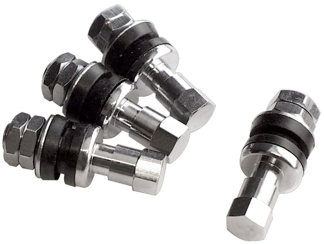 BILLET 4-pack Billet Specialties Bolt-in Valve Stems - Chrome BS999900 SR