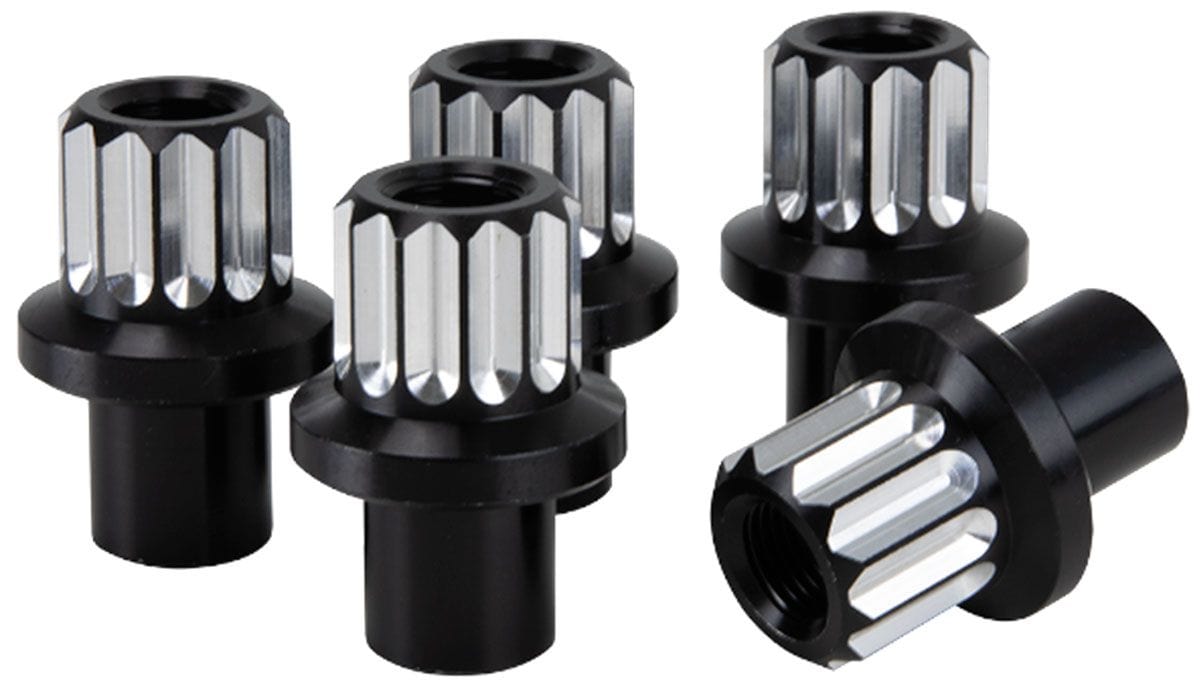 BILLET 5 Pack Billet Specialties Billet Aluminium Wheel Nuts, 1/2-20 .500" Shank BSLNRMS122050 SR