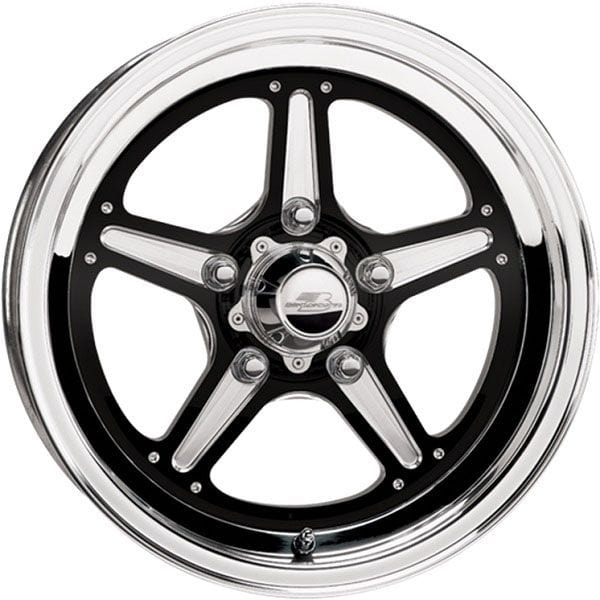 BILLET 5 x 4.5" Bolt Circle with 5.5" Backspace Billet Specialties Street Lite Wheel 15" x 8" - Black BSBRS035806555N SR