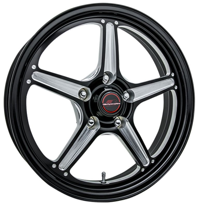 BILLET 5 x 4.75" Bolt Circle with 2" Backspace Billet Specialties Street Lite Wheel 17" x 4.5" - Black BSRSFB37456120N SR