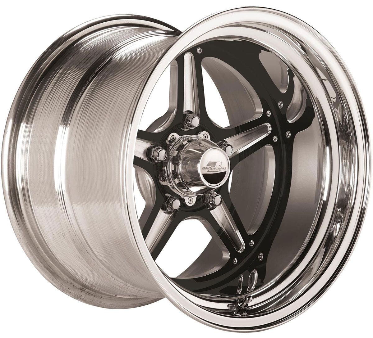 BILLET 5x4.50" Bolt Circle with 3.5" Backspace Billet Specialties Street Lite 15x8" Wheel, Black BSBRS035806535N SR