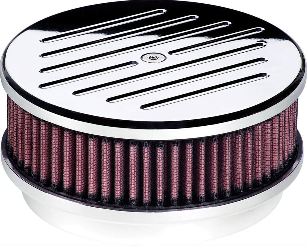 BILLET 6-3/8" x 3" With K&N Filter Billet Specialties Polished Aluminium Air Cleaner Assembly - Ball Milled BS15120 SR