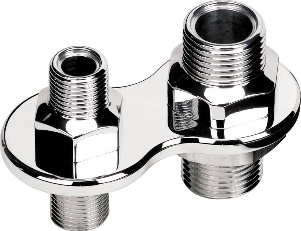 BILLET A/C 2-Port With -6AN & -10AN Line Billet Specialties Firewall Bulkhead - Polished BS66720 SR