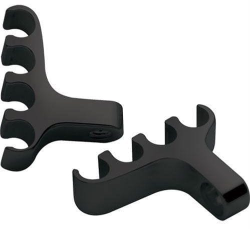 BILLET Black 4-Lead Horizontal Mount Suit 8.5mm Lead (Pair) Billet Specialties Billet Ignition Lead Separators BS69784 SR