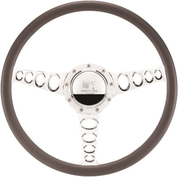 BILLET Half Wrap, Horn Button and Adapter Sold Separately Billet Specialties 15.5" Billet "Outlaw" Steering Wheel BS34445 SR