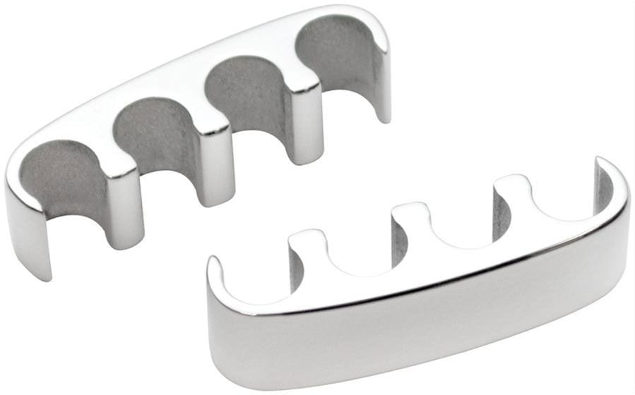 BILLET Holds 4 Leads (Pair) Billet Specialties Ignition Lead Floating Separators - Polished BS69601 SR