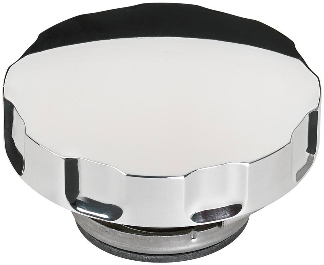 BILLET Notched Smooth, 16lb Billet Specialties Radiator Cap - Polished BS75125 SR