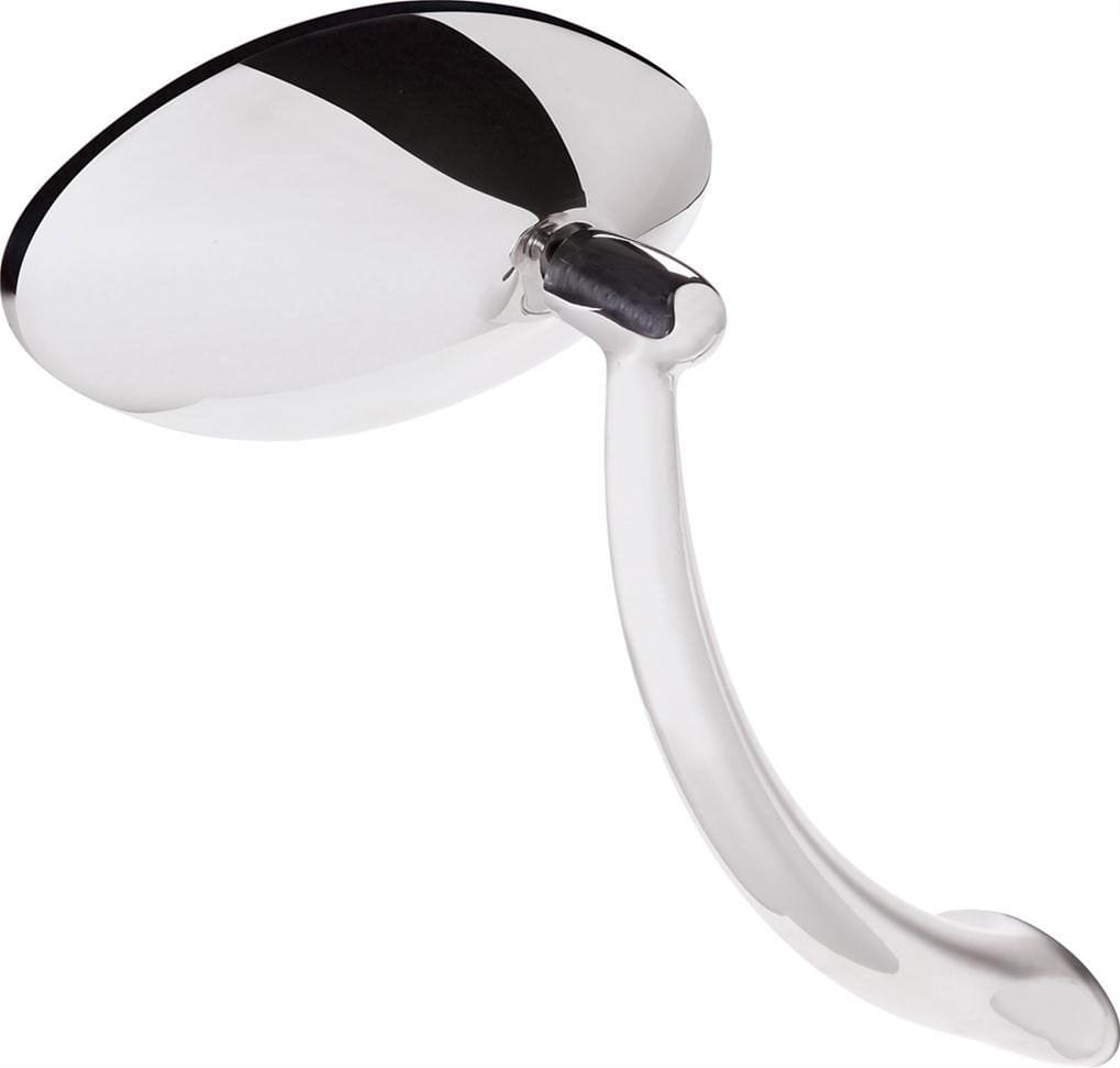 BILLET Oval 2-5/16" x 4-3/16" Offset Head With 6" Long Arm (Pair) Billet Specialties Exterior Rearview Mirror Kits - Polished BS74920 SR