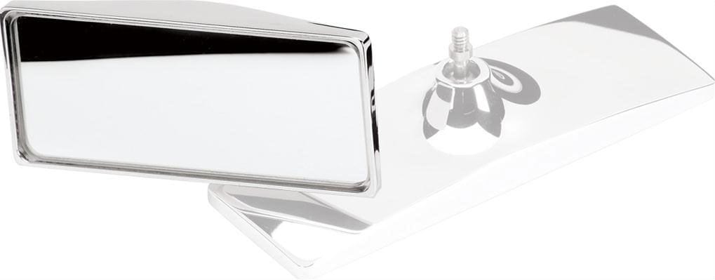 BILLET Polished Billet Aluminium With Stainless Steel Swivel (Each) Billet Specialties Rectangle Mirror Head BS73420 SR