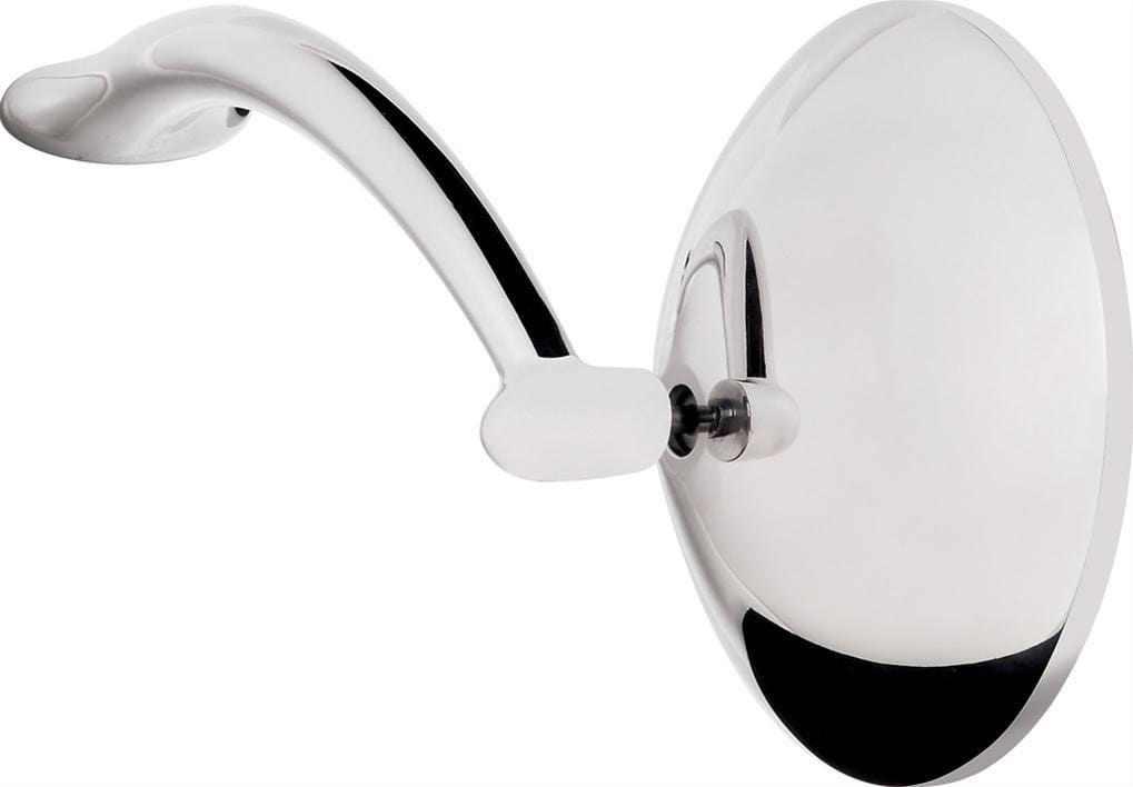 BILLET Round 4" Offset Head With 6" Long Arm (Pair) Billet Specialties Exterior Rearview Mirror Kits - Polished BS74720 SR