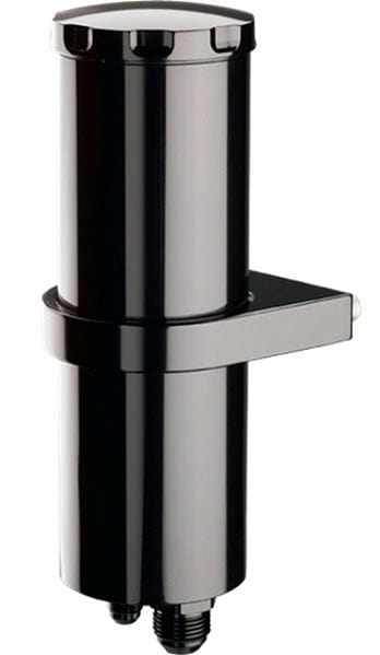 BILLET Smooth Black Finish With Bracket 2-7/8" O.D x 8-3/4" H Billet Specialties Power Steering Reservoir (444ml) BSBLK77910 SR