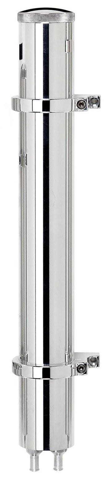 BILLET Smooth Polished Finish With Brackets, 2" O.D x 15" H Billet Specialties Billet Overflow/Recoery Tank (385mml) BS77115 SR