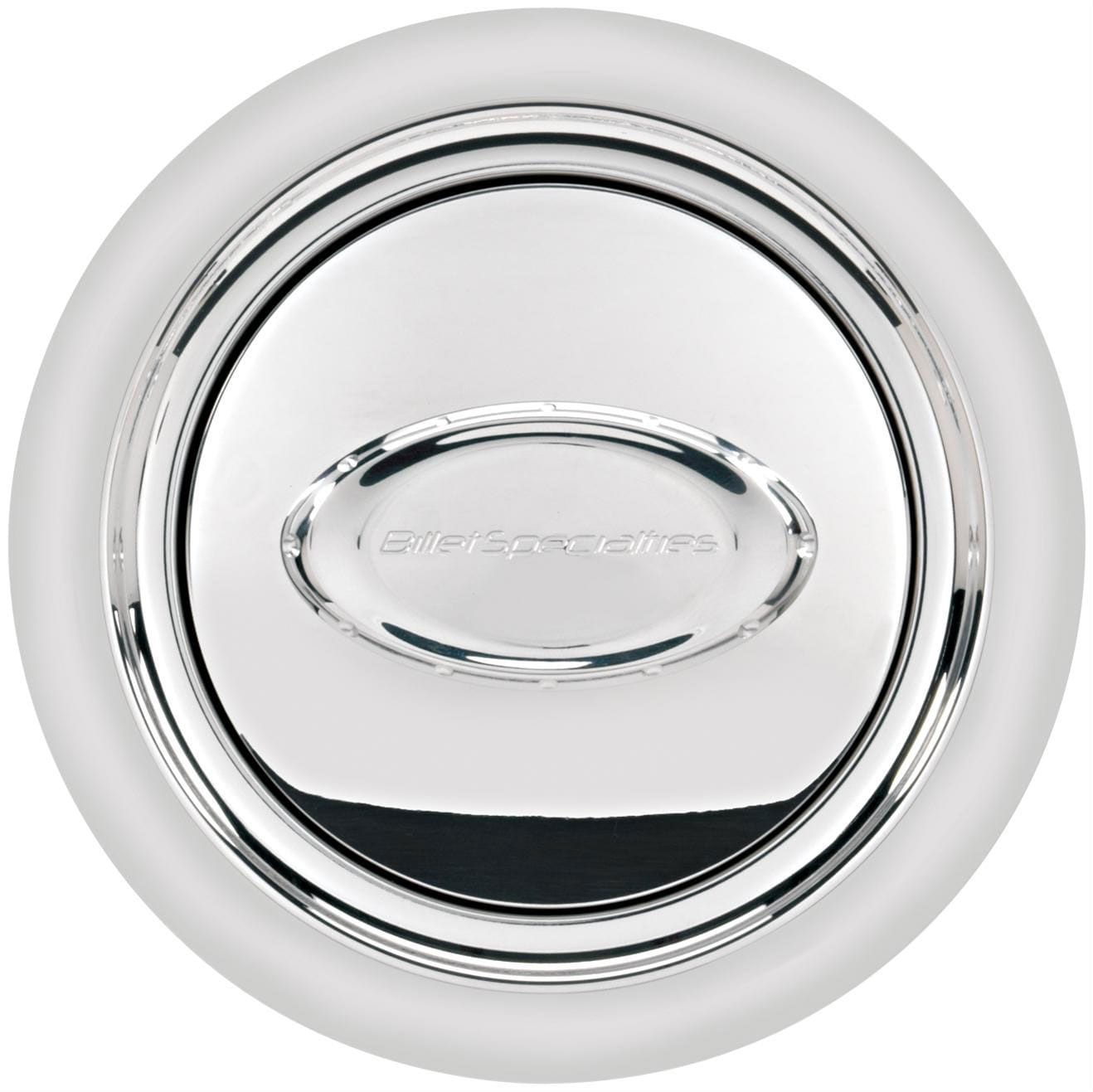 BILLET Smooth With Polished Logo Billet Specialties Pro Style Horn Button - Polished BS32720 SR