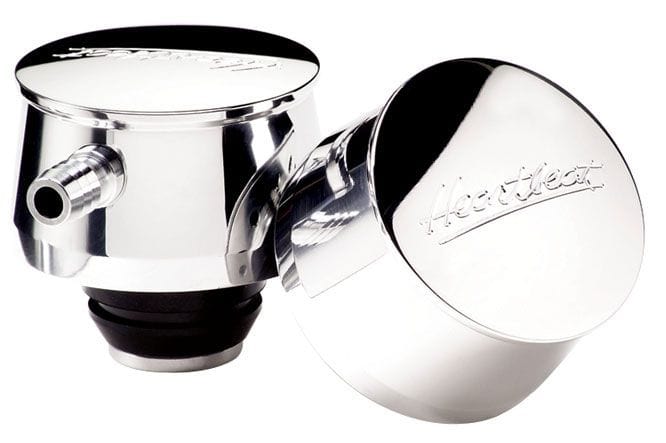 Billet Specialties Suit Covers With 1-1/4" Hole, Grommet Included Billet Specialties Round Valve Cover Breather With Heartbeat Logo - Polished BS20520 SR