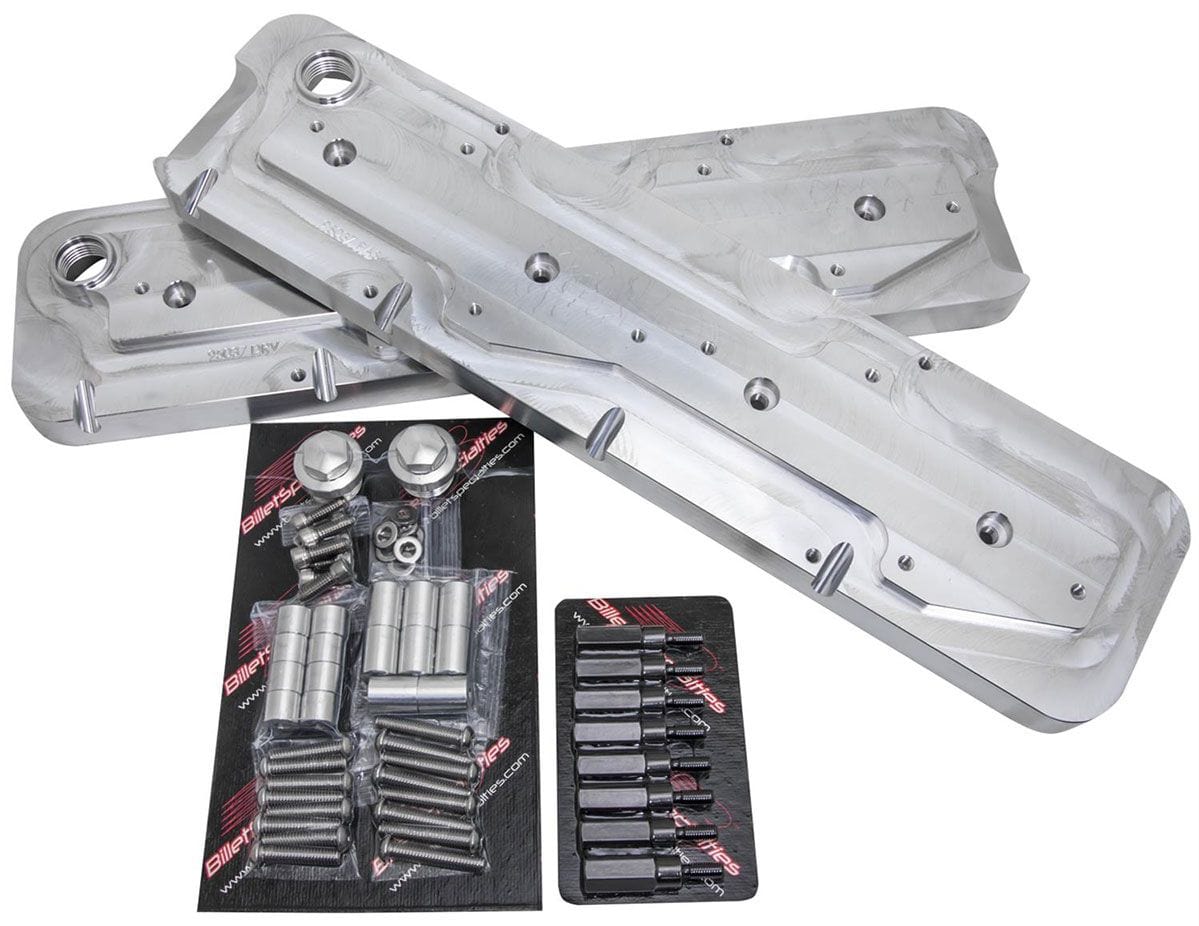 Billet Specialties Suit GM LS Series With Perimiter Style SB Chev Covers Billet Specialties Valve Cover Conversion Kit BS95037 SR
