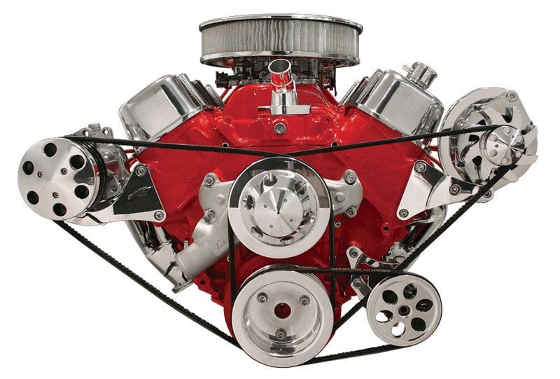 BILLET Suit B/B Chev with Short Water Pump Billet Specialties Side Mount A/C Compressor Bracket, Polished BS10621 SR