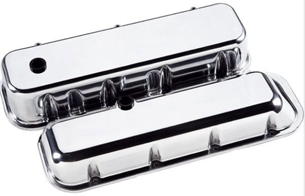 BILLET Suit BB Chev - Tall Billet Specialties Aluminium Valve Covers Plain - Polished BS96129 SR
